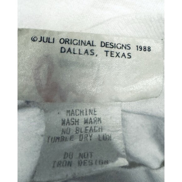 Vintage Juli Original Designs T Shirt 1992 Bunny Easter Rabbit w Carrots Size L - Picture 5 of 5